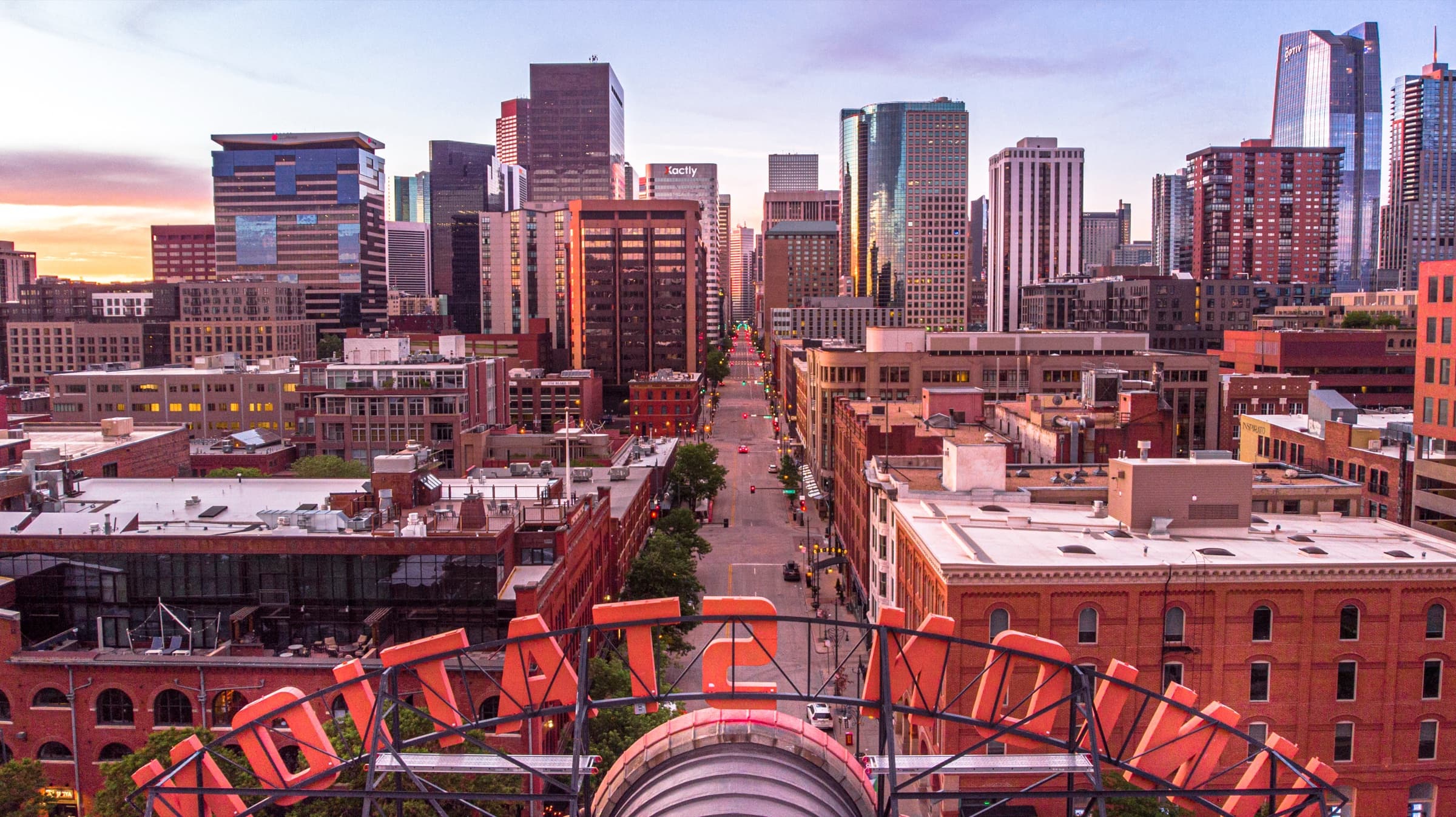 Streetscape and homes in Union Station, Denver