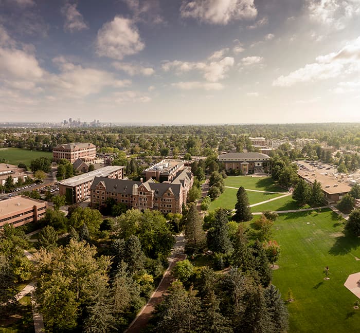 Streetscape and homes in Regis, Denver